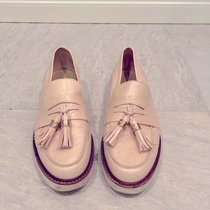 Stuart Weitzman loafers size 10 off white